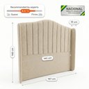 Ver imagem 4 de Cabeceira Estofada Cama Box Casal Padrão Arya 140cm Moderna Premium Bouclê Bege - Desk Design