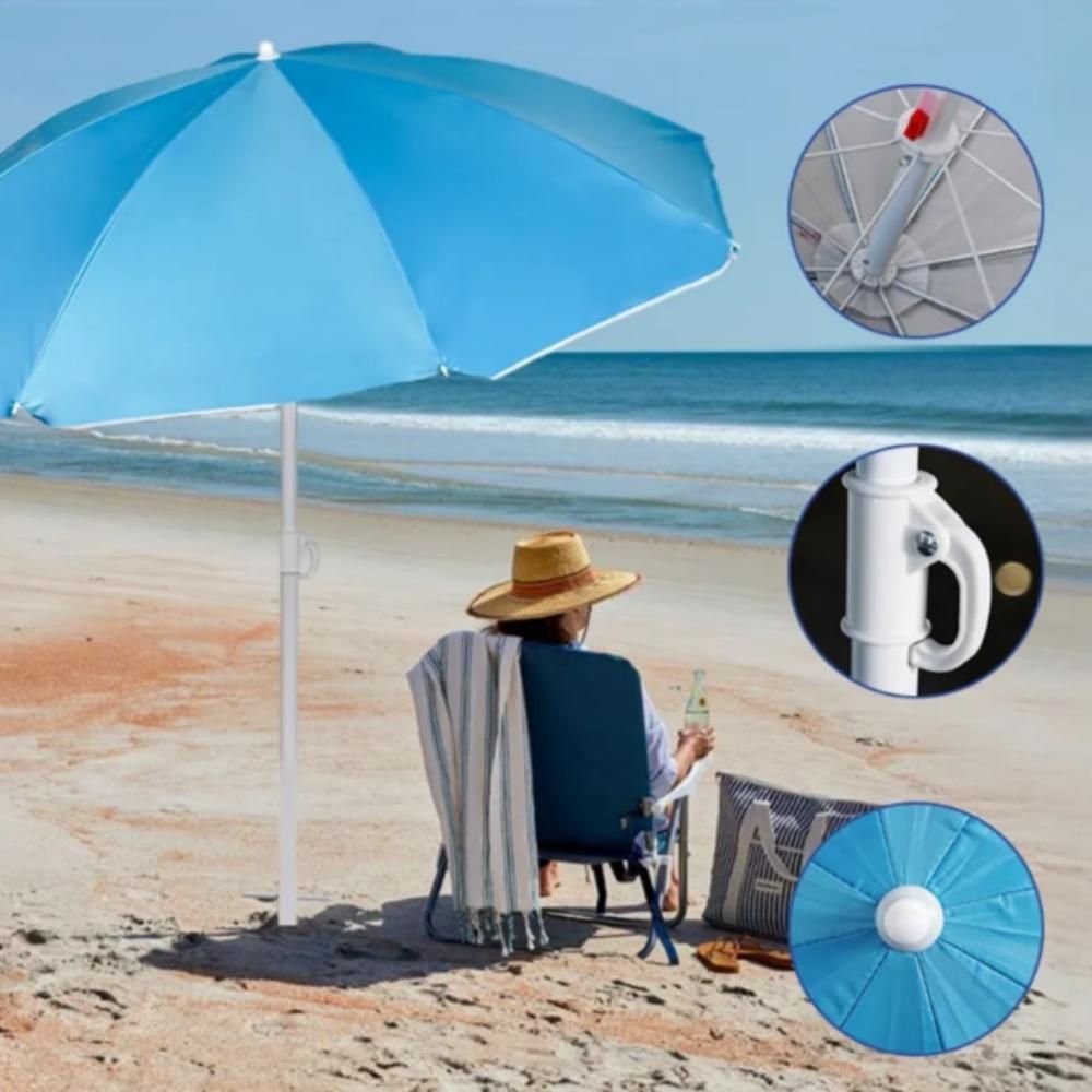 Guarda-sol Gigante Articulado, Ombrelone, Proteção Uv Ultra Violeta, Verão, Piscina, Praia, Reforçad - 6