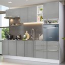 Ver imagem 1 de Armário de Cozinha Completa 260cm Branco/Cinza Lux Madesa 08