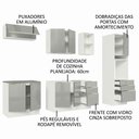 Ver imagem 5 de Armário de Cozinha Completa 260cm Branco/Cinza Lux Madesa 08