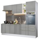 Ver imagem 3 de Armário de Cozinha Completa 260cm Branco/Cinza Lux Madesa 08