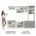 Ver imagem 6 de Armário de Cozinha Completa 260cm Branco/Cinza Lux Madesa 08