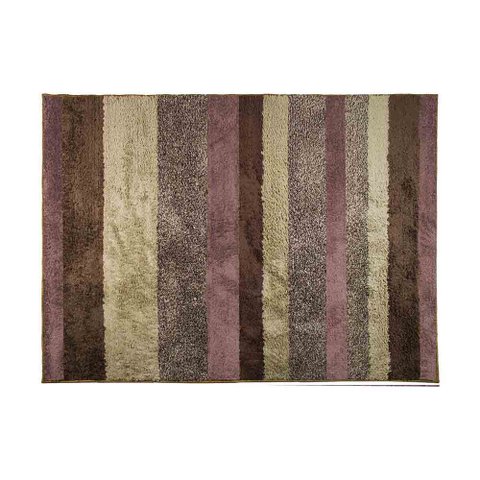 Tapete Para Quarto ,sala ,escritório 1,33 X 2,00 Pelo Macio.:Listrado Capucino