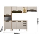 Ver imagem 3 de Armário de Cozinha Completo Valência 02 Sallêto Cinamomo Off White