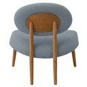 Ver imagem 4 de Poltrona Decorativa Yves Base Madeira Castanho Bouclé Azul Claro - Nexta Casa