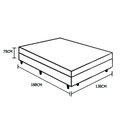 Ver imagem 4 de Cama Box Baú Casal Suede + Colchão Molas Ensacadas Freedom 75X138X188:Preto