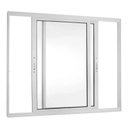 Ver imagem 1 de Janela de Alumínio Branco Vitro de Correr 2 Folhas Móveis sem Grade Linha Harmony- 1.00 L X 1.00 a