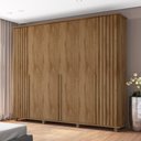 Ver imagem 1 de Guarda Roupa Casal Murilo 6 Portas 3 Gavetas MDF MDP Cinamomo RV Móveis