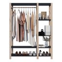Ver imagem 1 de Arara de Roupas e Sapatos Closet Aberto Quarto Moderno e Prático Technox Preto