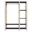 Ver imagem 3 de Arara de Roupas e Sapatos Closet Aberto Quarto Moderno e Prático Technox Preto