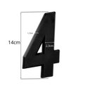 Ver imagem 2 de Número 4 Residencial Preto 14cm De Altura