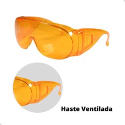 Kit 5 Óculos Proteção Laranja Visão Noturna Dia Nublado - 3