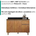 Ver imagem 5 de Balcao com Tampo 3 Portas 1 Gaveta 120 cm Canada Cedro Rudk