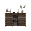 Ver imagem 4 de Cômoda Sapateira 1 Porta 10 Gavetas com Rodízio Monterrey Yescasa