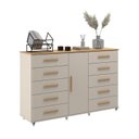 Ver imagem 2 de Cômoda Sapateira 1 Porta 10 Gavetas com Rodízio Monterrey Yescasa