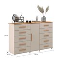 Ver imagem 3 de Cômoda Sapateira 1 Porta 10 Gavetas com Rodízio Monterrey Yescasa