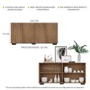 Ver imagem 4 de Aparador Buffet 4 Portas com Pés Quadrados Veneza Multimóveis V3557 Rustic/Preto
