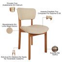 Ver imagem 5 de Kit 02 Cadeiras para Sala de Jantar Cozinha Living Estofada Dara L02 Linho Bege Escuro - Lyam Decor