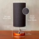 Ver imagem 3 de Kit 2 Abajur Luminaria de Mesa Redondo Interruptor Ref 84 Decoração Casa Sala Quarto Escritório