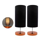 Ver imagem 1 de Kit 2 Abajur Luminaria de Mesa Redondo Interruptor Ref 84 Decoração Casa Sala Quarto Escritório