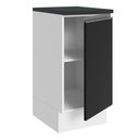Ver imagem 6 de Balcão Armário de Cozinha 100% MDF 40 cm 1 Porta Branco/Preto Acordes Madesa