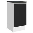 Ver imagem 1 de Balcão Armário de Cozinha 100% MDF 40 cm 1 Porta Branco/Preto Acordes Madesa