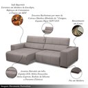 Ver imagem 3 de Sofá Decorativo Barbosa 3 Lugares Sala de Estar 250cm Reclinável e Retrátil Couro Avelã G88 - Gran B