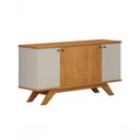 Ver imagem 1 de Buffet Ilhéus 4 Portas 1 Gaveta MDF Cinamomo e Off White Leifer Móveis