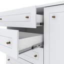 Ver imagem 5 de Quarto Casal Completo Americana 7 Portas 12 Gavetas Branco HP Móveis Henn