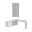 Ver imagem 4 de Kit Mesa de Costura 3 Gavetas 4 Nichos Multimóveis com Estante Retrô Branco