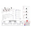 Ver imagem 5 de Kit Mesa de Costura 3 Gavetas 4 Nichos Multimóveis com Estante Retrô Branco