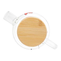 Chaleira Vidro Borossilicato com Tampa de Bambu Heart 600ml - 4