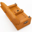 Ver mais imagens de Poltrona de Cinema Reclinável 2 Lugares Baú Usb Mallie Fh9 Pu Whisky - Mpozenato