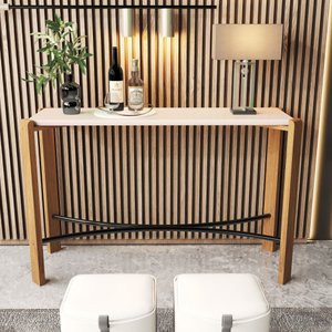 Aparador Austria Premium Sala Cozinha Decorativo Moderno Pés Madeira Resistente Luxo Cor Off White