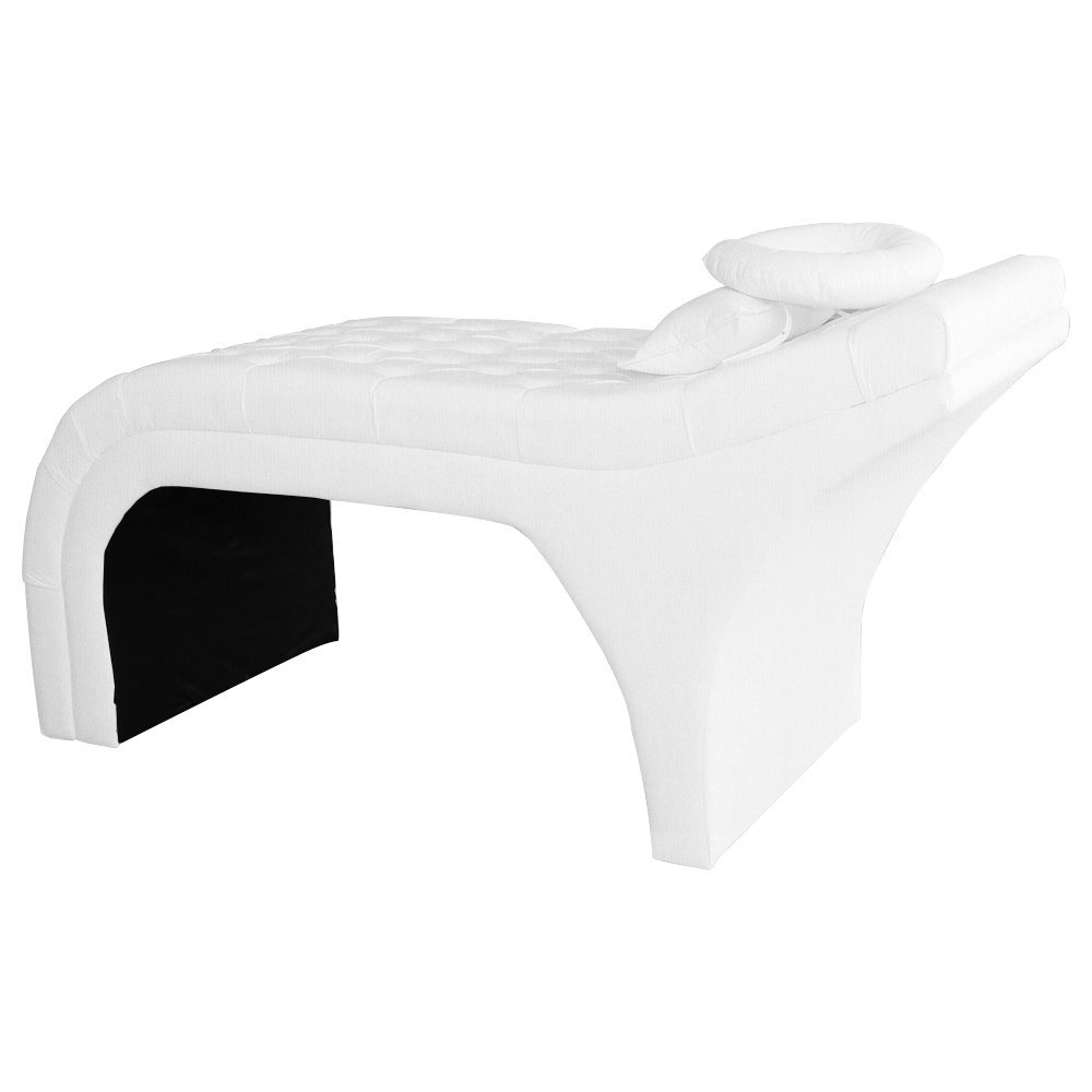 Maca Estofada em Capitonê para Clínicas de Estética Veludo Branco W&D Decor - 3