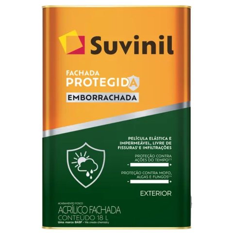 Tinta Acrilíca Fachada Protegida Emborrachada Branco Neve 18 Litros - 50842046 - Suvinil Tinta Acril