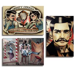 Kit 10 Placas Barbearia Quadros Decoração Painel 28,7x22cm - 6