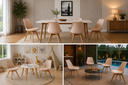 Ver imagem 4 de Kit 5 Cadeiras Eames Wood Leda Design - Nude Bege