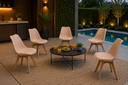 Ver imagem 1 de Kit 5 Cadeiras Eames Wood Leda Design - Nude Bege