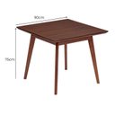 Ver imagem 2 de Mesa de Jantar Quadrada 90cm x 75cm Ecograndis Vertice Marrom/Nozes