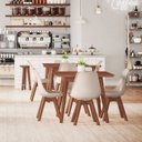 Ver imagem 3 de Mesa de Jantar Quadrada 90cm x 75cm Ecograndis Vertice Marrom/Nozes