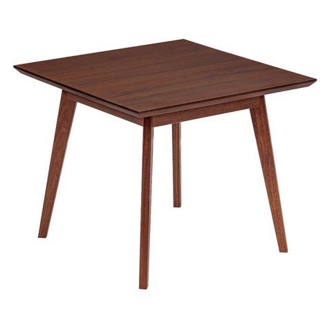 Mesa de Jantar Quadrada 90cm x 75cm Ecograndis Vertice Marrom/Nozes