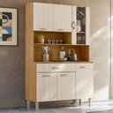 Ver imagem 1 de Armário de Cozinha Compacta Mdf 6 Portas Golden Plus - Freijó/soft