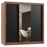 Guarda Roupa Casal Madesa Mônaco 3 Portas de Correr com Espelho - 3