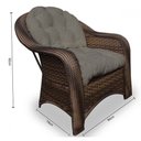 Ver imagem 2 de Conjunto de Poltronas Fibra Sintética Janaína - 2 Poltronas + 1 Mesa Centro - Tecido Duna Fendi