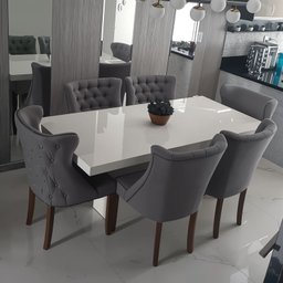 Mesa de Jantar Mdf Laminado Laca Auto Brilho 200x100cm - Branca (somente Mesa) - 3