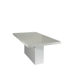 Mesa de Jantar Mdf Laminado Laca Auto Brilho 200x100cm - Branca (somente Mesa) - 1