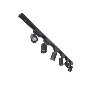 Trilho Eletrificado 2m + 6 Spot Led 7w 6000k Bivolt Preto