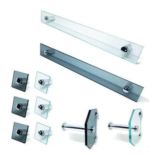 Kit De Acessórios P/ Banheiro 10 Pçs Em Vidro Incolor / Fumê - 1