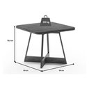 Ver imagem 3 de Conjunto: Mesa Sala Jantar Átria 1593 Aço C/ Tampo Madeirado 90x90cm e 4 Cadeiras Lux Preto/nogal
